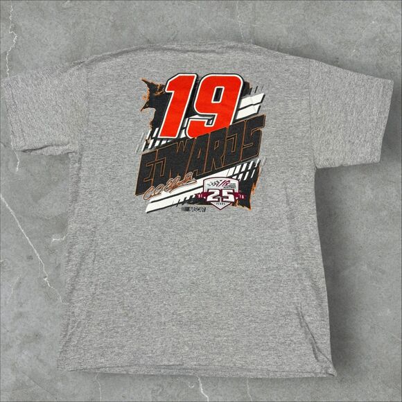 Nascar Fanatics Racing Carl Edwards 19 Double Sided Racecar Graphic T Shirt - YL - Picture 2 of 6